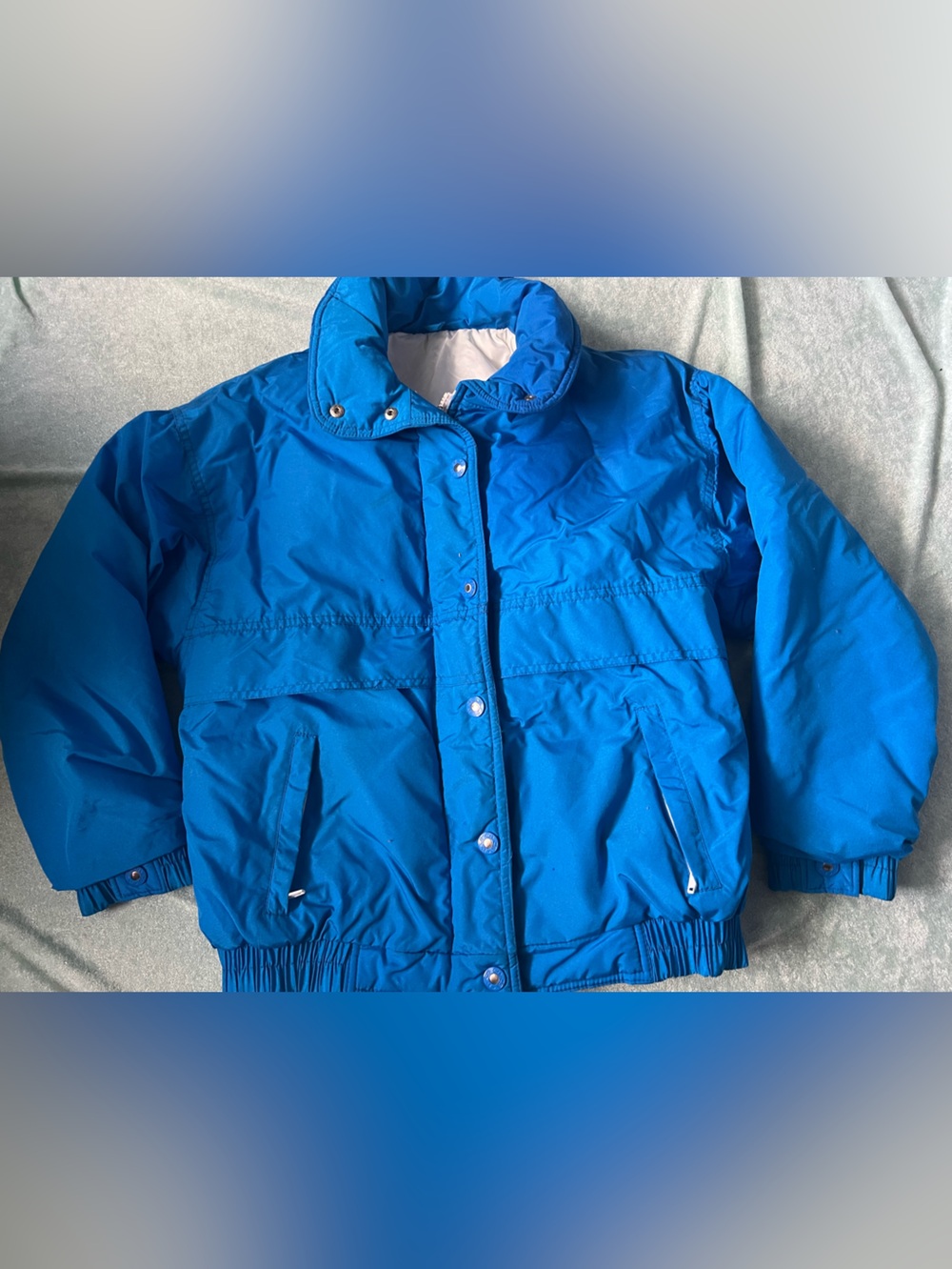 Vintage 80s CB Sports Puffer Jacket Royal Blue Insulated Ski Coat Warm S